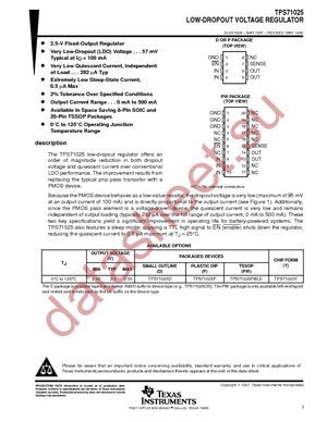 TPS71025D datasheet  